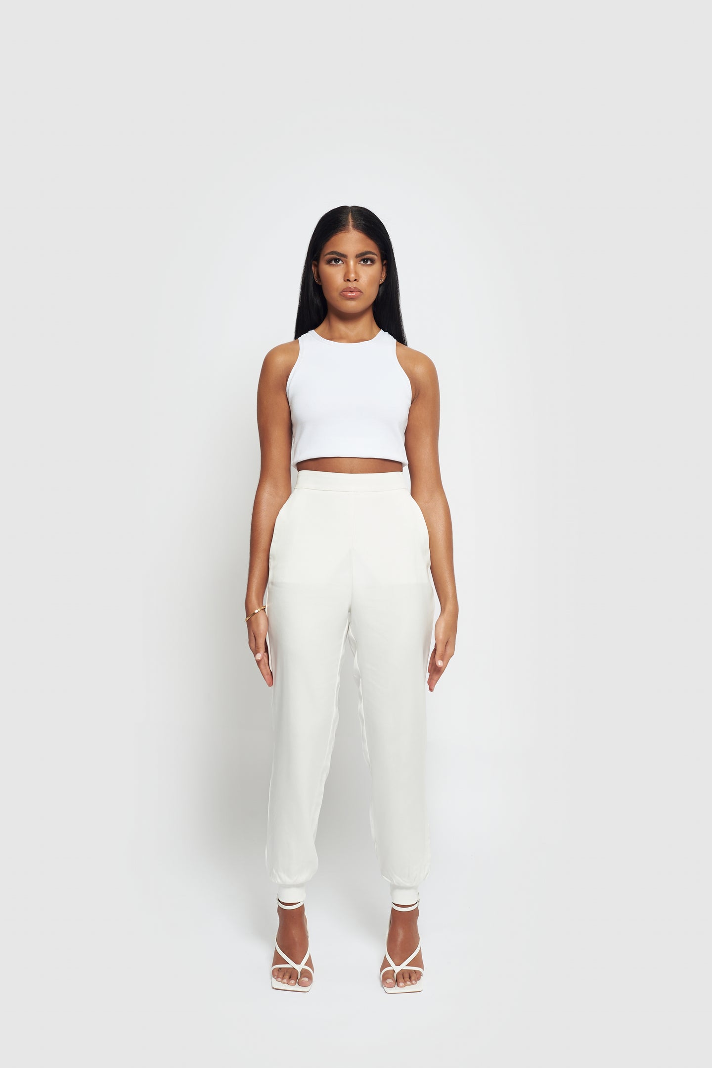 Ivory Cuffed Trousers