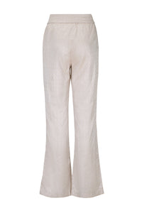 Cream Jacquard Pants